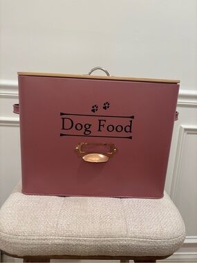 Dog Food Storage Bin - Dusty Rose